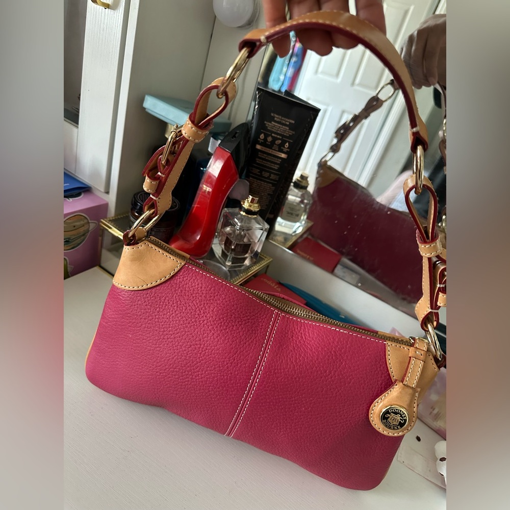 Dooney & Bourke Pink and Tan Shoulder Bag